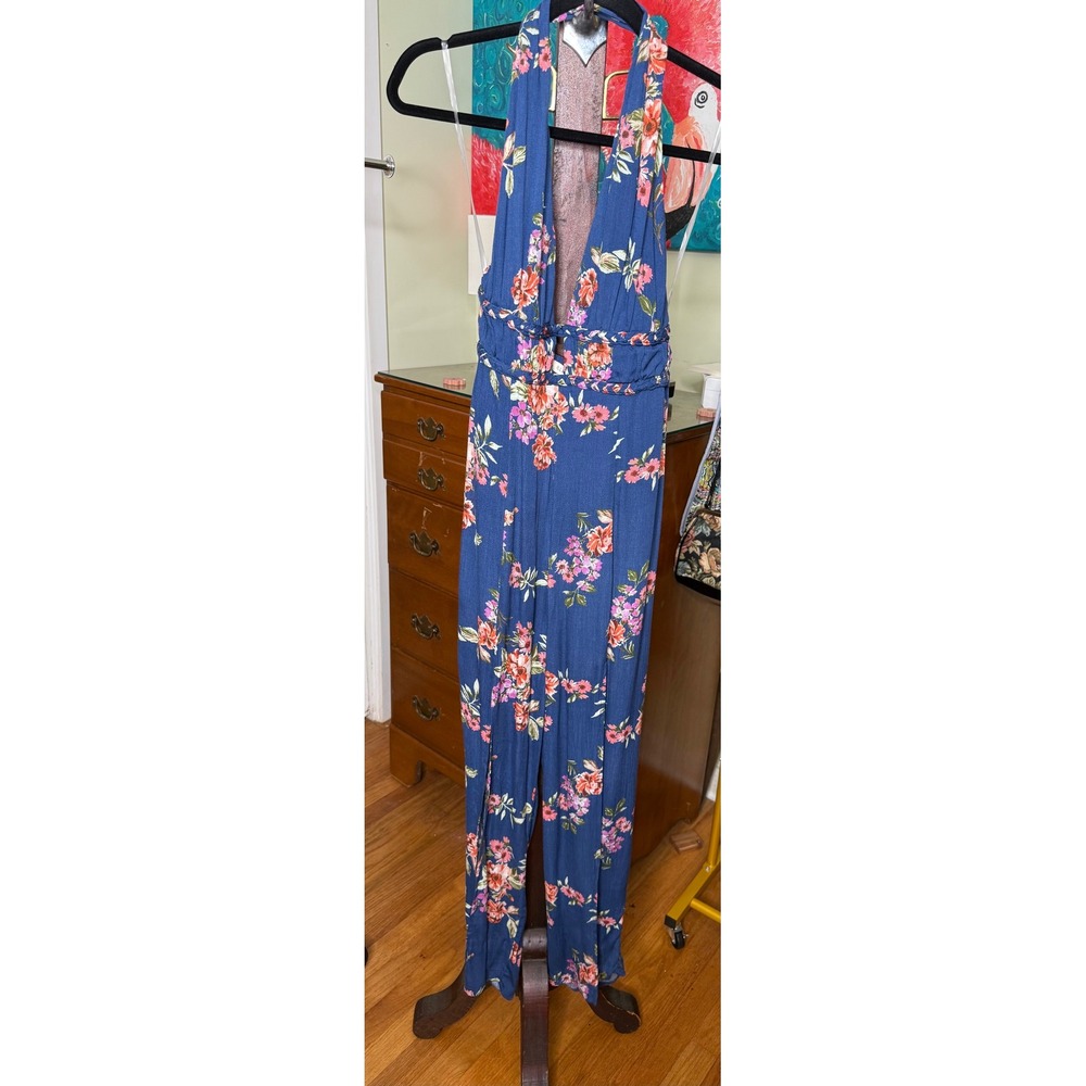 NWOT ILLA ILLA Halter Neck Floral Jumpsuit